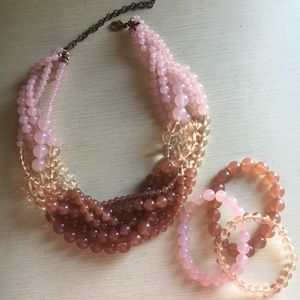 Premier beaded necklace and bracelets